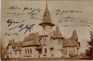 1903 Főrév, Ruzsinó, Oberufer, Prievoz, Ruzinov (Pozsony, Pressburg, Bratislava); Csáky kastély / castle. photo (EK)