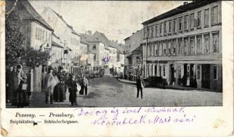 1900 Pozsony, Pressburg, Bratislava; Széplak utca / Schöndorfergasse / street (EB)