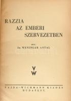 Dr. Weninger Antal: Razzia az emberi szervezetben. Bp., 1943, Vajda-Wichmann, 351+1 p. Kiadói félvászon-kötés, kissé sérült, kopott borítóval.