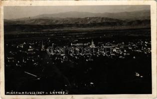 1940 Máramarossziget, Sighetu Marmatiei; látkép / general view. photo (gyűrődés / crease)