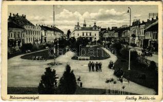 Máramarossziget, Sighetu Marmatiei; Horthy Miklós tér / square (EK)