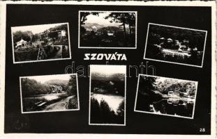 Szovátafürdő, Baile Sovata; mozaiklap / multi-view postcard (ragasztónyom / glue mark)