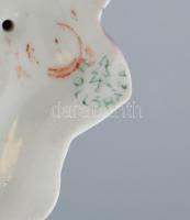 Hollóházi hal 3db, porcelán, kopott, részben jelzett, m: 7,5 és 10 cm