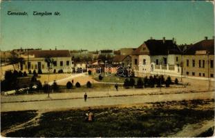 Temesvár, Timisoara; templom tér / square (EK)