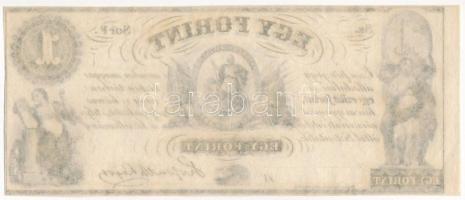 1852. 1Ft "Kossuth bankó" kitöltetlen "F" T:I-
Hungary 1852. 1 Forint "F&q...