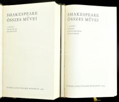 Shakespeare összes művei. I-II. kötet. Bp., 1964, Európa, 1585+2 p. + 1445+2 p. Kiadói aranyozott eg...
