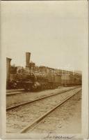 1916 Lavochne, Lawotschne, Lavocsne, Lawoczne; railway station with locomotive. photo