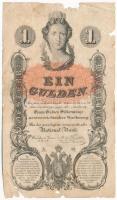 1858. 1G vízjeles papíron T:IV Austria 1858. 1 Gulden on watermarked paper C:G Adamo G87