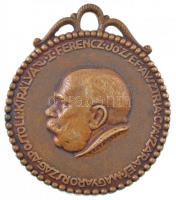 Zutt Richárd (1887-1938) 1916. Kétoldalas, öntött rektori díszérem, füllel "I. FERENC JÓZSEF AV...