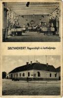 1931 Soltvadkert, Nagyvendéglő és kerthelyisége, étterem, belső, automobil (EM)