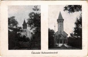 1943 Soltszentimre, templomok (kopott sarkak / worn corners)