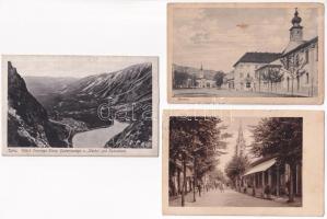 5 db RÉGI felvidéki város képeslap vegyes minőségben / 5 pre-1945 Upper Hungarian (now Slovakian) town-view postcards in mixed quality