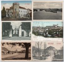 9 db RÉGI felvidéki város képeslap vegyes minőségben / 9 pre-1945 Upper Hungarian (now Slovakian) town-view postcards in mixed quality