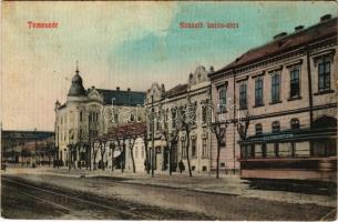 1911 Temesvár, Timisoara; Kossuth Lajos utca, villamos / street, tram (fl)