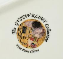 Gustav Klimt Collection dekoratív teáscsésze (2db) eredeti szív alakú dobozában. Porcelán, matricás ...