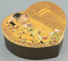 Gustav Klimt Collection dekoratív teáscsésze (2db) eredeti szív alakú dobozában. Porcelán, matricás ...
