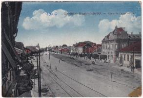 1916 Nagymihály, Michalovce; Kossuth Lajos utca. Strömpl Jenő és István kiadása / street (EK)