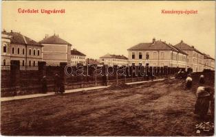 1907 Ungvár, Uzshorod, Uzhhorod, Uzhorod; Kaszárnya épület. W.L. (?) 398. / K.u.k. military barracks (fl)