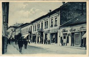 Ungvár, Uzshorod, Uzhhorod, Uzhorod; Rath Fan. dohányáruda, Hurai Béla és Jaroslav Sostek üzlete / street, shops