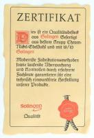 Solingeni, német, 12 személyes evőeszköz készlet, használatlan, új állapotban, számzáras táskában