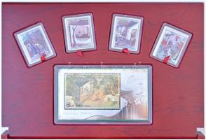 Kína 2002. "Különös mesék Liao Zhairól" bélyegsorozat multicolor emlékérmei (9xklf) + A so...