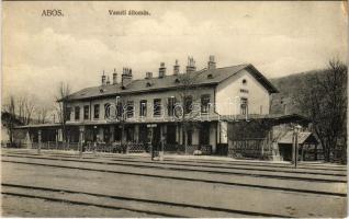 Abos, Obisovce; vasútállomás / railway station