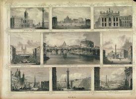 1846 Roma acélmetszet  / Roma steel-engraving  31x23 cm