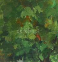 Zórád Géza (1896-1959): Terefere. Olaj, vászon, jelzett. Üvegezett, dekoratív sérült fa keretben. 60...