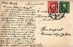 1929 Pöstyén, Piestany; William Lampl üzlete, Villa Klein, fürdővendég tolókocsiban / shop, spa gues...