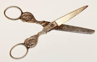 1898 Ferenc József uralkodásának 50. évfordulója szecessziós olló / Art-nouveau scissors 50th anniversary of Franz Joseph  16 cm