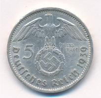 Német Harmadik Birodalom 1939D 5M Ag "Hindenburg" T:2
German Third Reich 1939D 5 Mark Ag ...