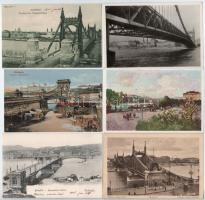 Budapest - 11 db régi képeslap + 1 leporellofüzet 12 képeslappal / 11 pre-1945 postcards + 1 leporello booklet with 12 postcards