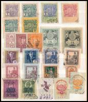 1922-1934 51 db okmánybélyeg közepes berakólap mindkét oldalán