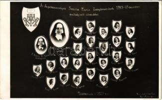 Budapest V. Az Angolkisasszonyok Sancta Maria Leánylíceumának 1947-48. tanévben érettségizett növendékei. Találkozunk 1953-ban - Foto Jablonka Etel