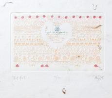 Vetlényi Zsolt (1967-): "Jön a nyár" c. album, 5 db grafikával külön lapokon. Rézkarc, mer...