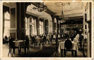 1931 Miskolc, Korona szálló, Böczögő József éttermei, belső. Zsedényi Gyula fényképe (szakadás / tear)