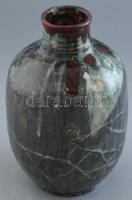 Modern mázas kerámia váza, jelzés nélkül, kis mázhibákkal, m: 22,5 cm
