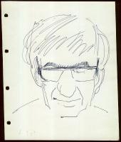 Vincze Lajos (1914-2002): Amerigo Tot portré; tus-papír; 15x21 cm