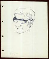 Vincze Lajos (1914-2002): Amerigo Tot portré; tus-papír; 15x21 cm