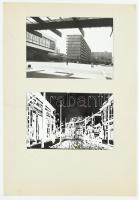 cca 1970-80 Veres Mihály (?-?) salgótarjáni fotóművész 2 db vintage fotóművészeti alkotása, egy paszpartuban, felső pecséttel jelzett, alsó sérült, 15,5x22,5 és 14,5x22,5 cm