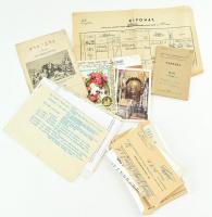Zsidó hagyatékból származó 20 db-os különféle papíráru