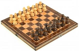 Fa sakkészlet, teljes, 26x13,5cm