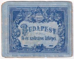 Budapest fő és székváros látképei. Bettelheim Miksa és társa kiadása - leporello 18 litho képpel (szakadások / tears)