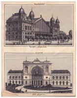 Budapest fő és székváros látképei. Bettelheim Miksa és társa kiadása - leporello 18 litho képpel (sz...