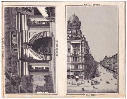 Budapest fő és székváros látképei. Bettelheim Miksa és társa kiadása - leporello 18 litho képpel (sz...