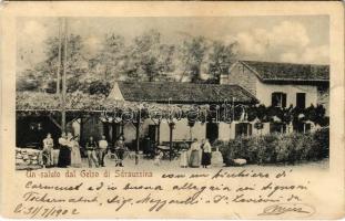 1902 Poggio Terza Armata, Sdraussina, Sdraussine, Zdravscine; Un saluto dal Gelso di Sdraussina / inn, restaurant (r)