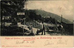 1902 Wien, Vienna, Bécs XIX. Kahlenberg, Kaffee und Gasthaus "zur eisernen Hand" / café, i...