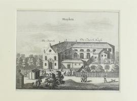 1704 Missziós templomok Kínában, Ceylonon, stb.,12 db, közte 3 db paszpartuban, 14×17 cm