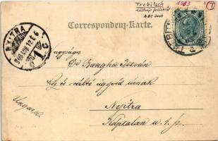 1903 Trebic, Trebitsch; Unterkloster / bridge (r)