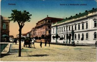 Szolnok, Gorove utca, Törvényszéki palota. Vasúti levelezőlapárusítás 27-1917.